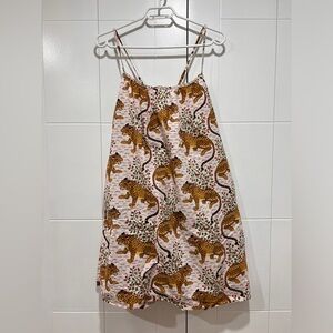 Leopard Print Spaghetti Strap Dress